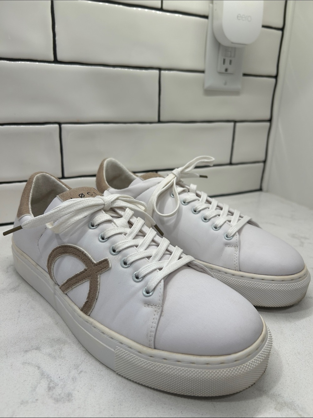 LØCI Nine sneakers White Leather Look Low Top Women’s Neutral Minimalist Casual - Picture 10 of 16